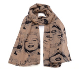 Premium Women Marilyn Monroe Heads Print Scarf